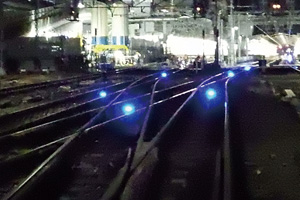 列車進路地上表示装置　現場設置例