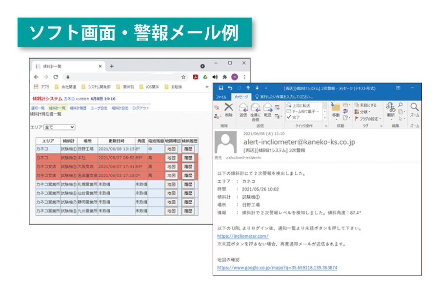 無電源傾斜計（スマート傾斜計）